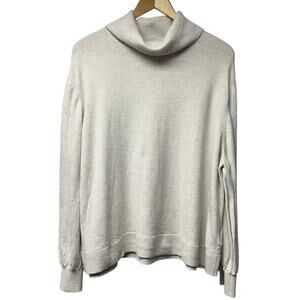 And Other Stories Beige Oatmeal Cowl Turtleneck Wool Blend Sweater Size Large